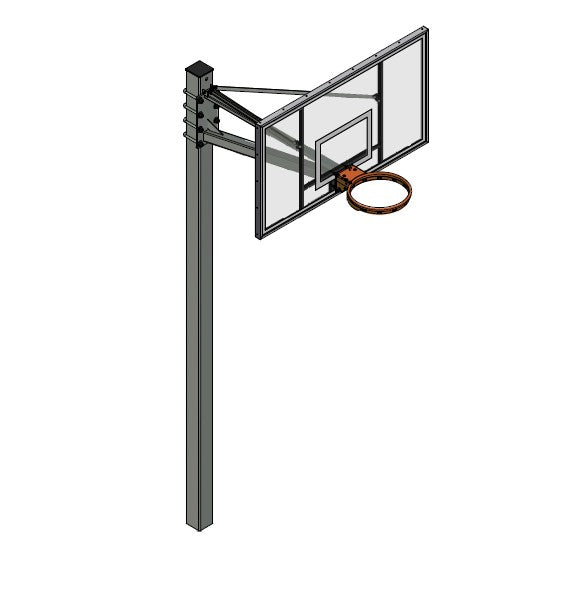 But de basketball entraînement extérieur carré 100 x 100 mm