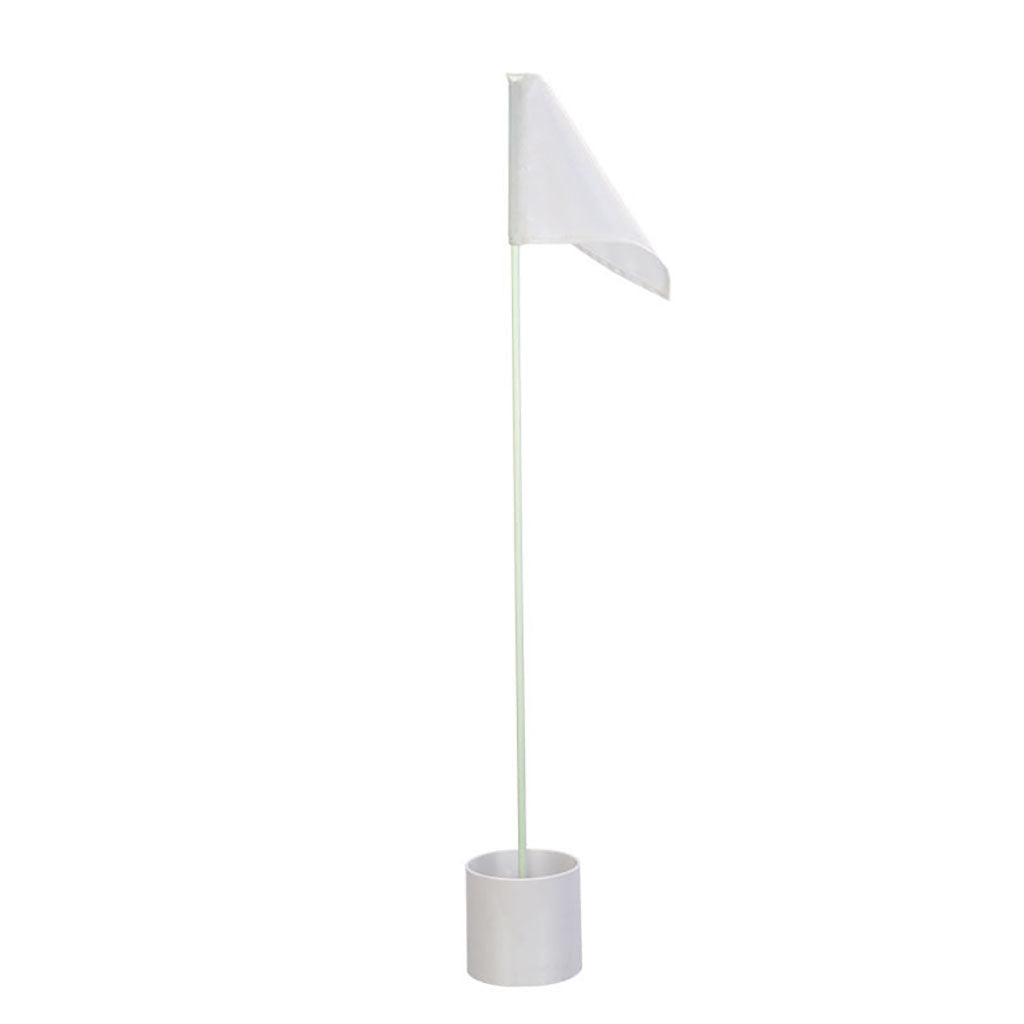Trou de golf avec drapeau de couleur
