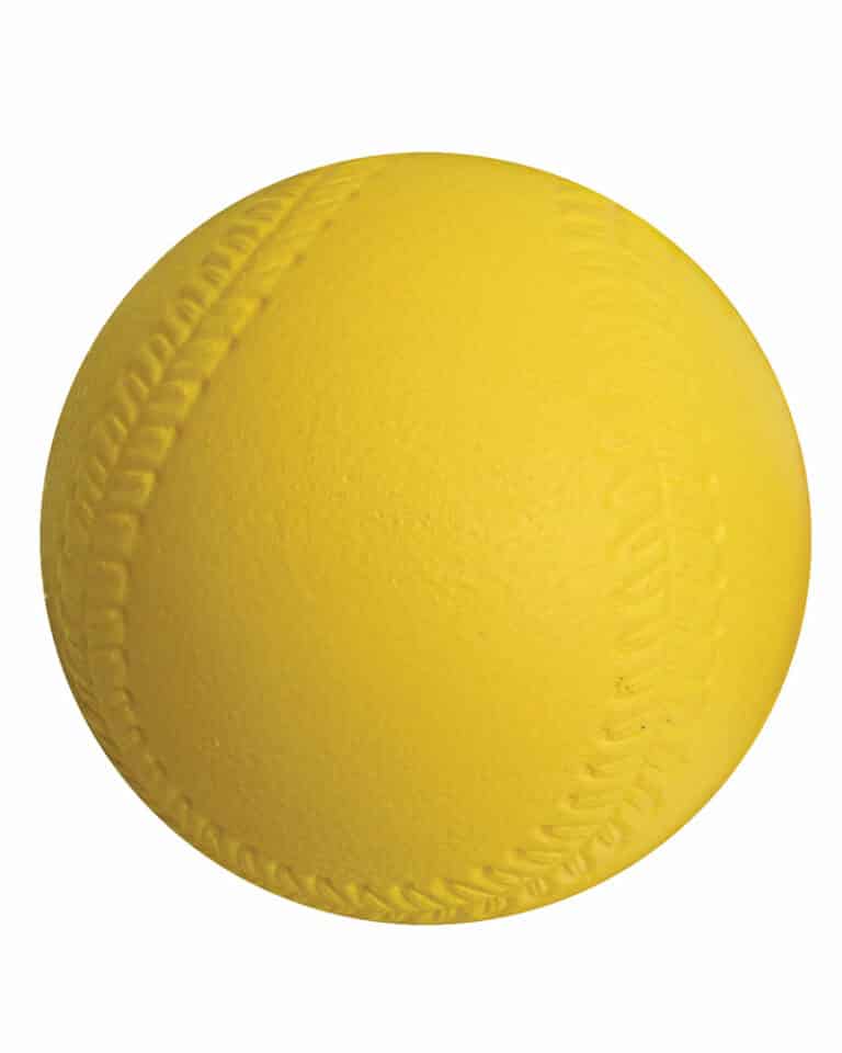 Balle de baseball en mousse jaune