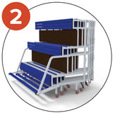 Gradin mobile et compact