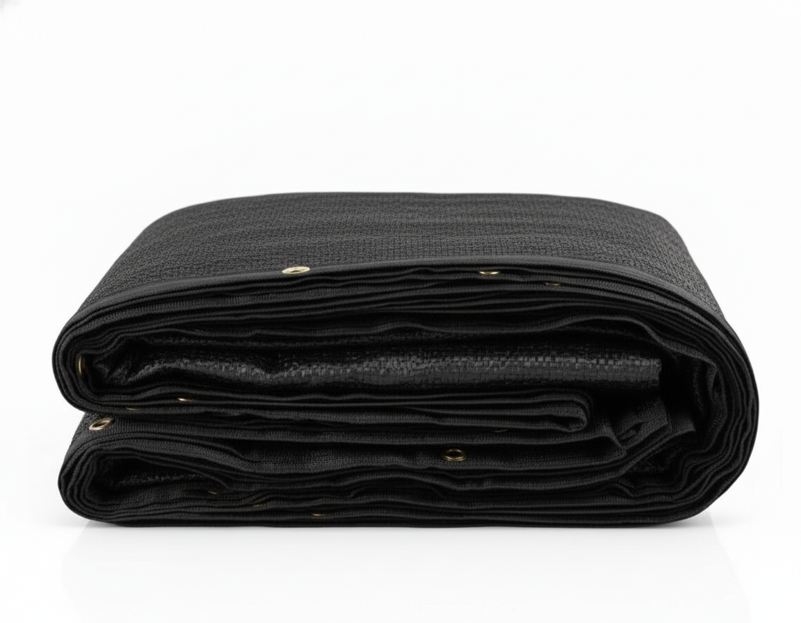 toile coupe vent noir