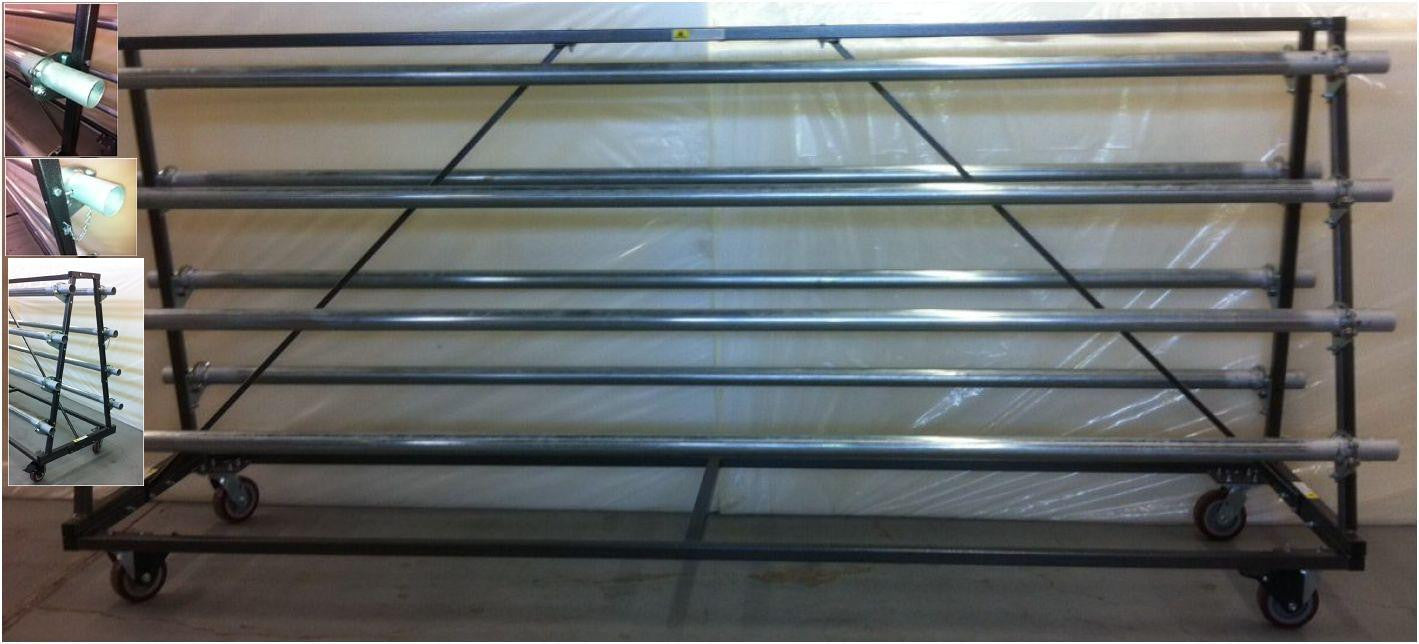 Chariot de couvre plancher de gymnase